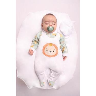 Imagem de Saída De Maternidade Bebe Menino Com Bordado De Leão 4 Peças - Pandora