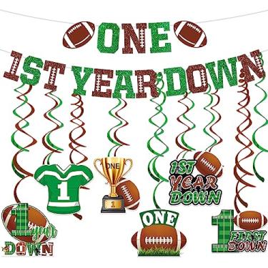 Imagem de 1St Year Down Football Party Decorations First Year Down Football Birthday Party Banner 1St Birthday Hanging Decorations One Year Down Football Birthday Football Birthday Party Decorations