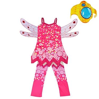 Imagem de Lito Angels Mia Toddler Girls Costume Fairy Fancy Dress Up Halloween Party Outfit w-Wings, Pants & Armband Bracelet Size 8-10