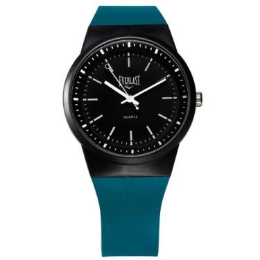 Imagem de Relógio Pulso Masculino Feminino Everlast Analógico E735, Azul Turques