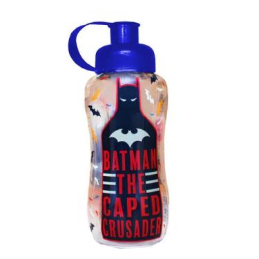 Imagem de Garrafinha Plástica Escolar Infantil Com Tubo De Gelo 550 Ml Do Batman