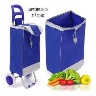 Imagem de Carrinho de Feira Sacolão Bolsa De Lona Grande - Aton
