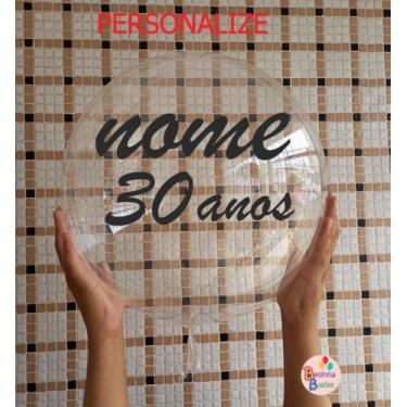 Imagem de Adesivo Personalizado para balões 18'' a 24'' - Bellinha Balões, Preto