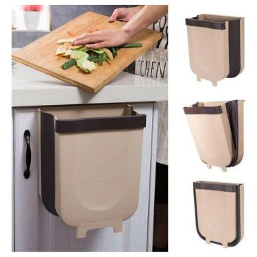 Imagem de Lixeira Cozinha Portátil Lixo 5l Dobrável Fixa Porta Armário - OEM, Br