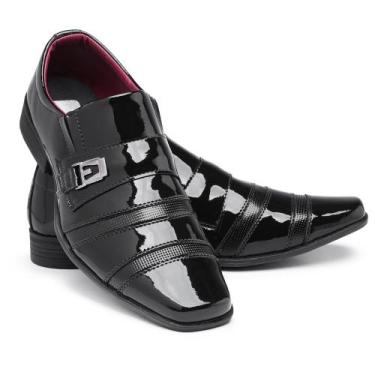 Imagem de Sapato Social Masculino em Verniz Casual Leve Sport Fino Homem Moderno