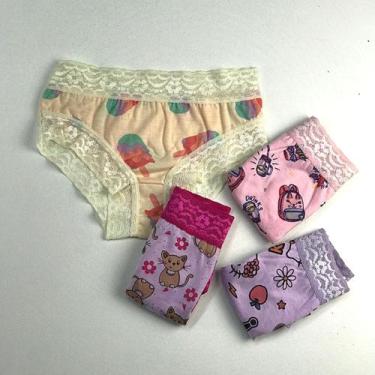 Imagem de Kit 25 Calcinha Forro De Algodão Lingerie Infantil Confortável Malha P