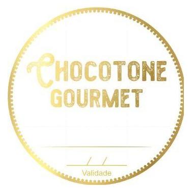 Imagem de Adesivo "Chocotone Gourmet" - Ref.2048 - Hot Stamping - 50 unidades - 