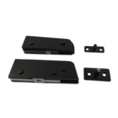 Imagem de Kit dobradiças + pivôs para porta pivotante de vidro temperado blindex