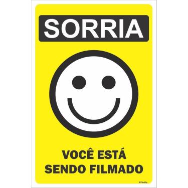 Imagem de Placa Sorria Você Está Sendo Filmado 20X30Cm
