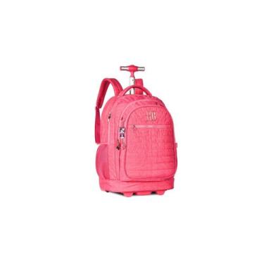 Imagem de Mochila Escolar Rebecca Bonbon 2em1 Costas Rodas Pink RB2421 - Clio