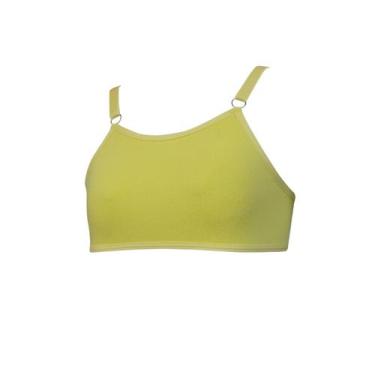 Imagem de Sutiã Infantil Sem Bojo Algodão Com Regulagens - OPTE, GG, Amarelo