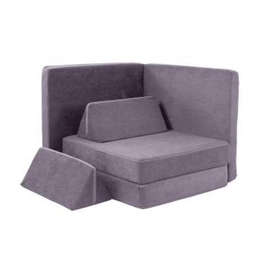 Imagem de Soft Play Freso Baby Cinza - Sofá Modular Infantil 4 Peças