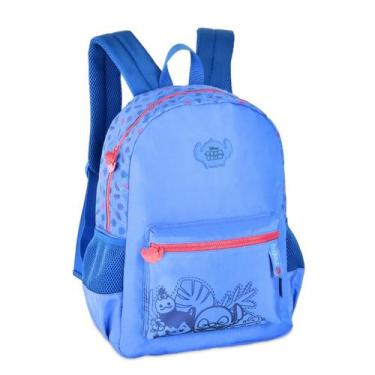 Imagem de Mochila de Costas Stitch Juvenil Disney Ohana Escolar/Passeio Reforçad