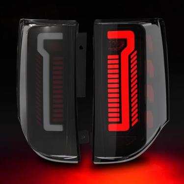 Imagem de Daikokuya Luz traseira de LED sequencial compatível com Dodge Grand Caravan 2011-2020 e Ram C/V iniciando animação, sinal de seta dinâmico, luz de freio, luz de ré, conjunto de luz traseira fumada