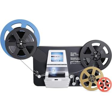 Imagem de eyesen 8 mm e super 8 carretéis para digitalizador de filme digital MovieMaker Pro, scanner de filme, converte moldura por arquivos MP4, com tela de 6 cm, economia de visualização no cartão SD