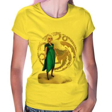 Imagem de Baby Look Daenerys Targaryen Art - Foca na Moda, Amarelo, GGG