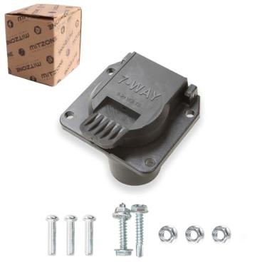 Imagem de MITZONE Plugue conector de arreio de reboque de 7 pinos compatível com Ford Lincoln Mercury Substitui # 2C7Z13A576AA 924-308