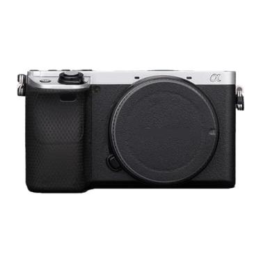 Imagem de Adesivo de capa de câmera para Sony A6400 A6300 película protetora antiarranhões e resistência ao desgaste (prata + preto fosco)