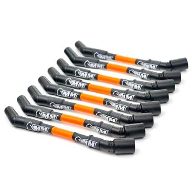 Imagem de Michigan Motorsports LS Conjunto de fios de vela de ignição 10 mm fios de desempenho - Serve para LS1 LS2 LS3 L99 L76 L77 Camaro Firebird Corvette (laranja)