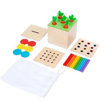 Imagem de Caixa Montessori Play Kit Adena 4 em 1 com cotonete - Adena Montessori