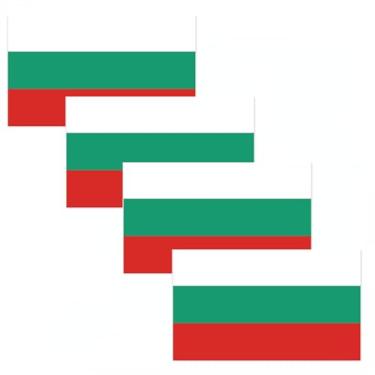 Imagem de NEGNME 4 adesivos de bandeira da Bulgária - Adesivos de bandeira da Bulgária para copos, computador, laptop, carro, para-choque, janela, capacete, instrumento musical com superfície lisa