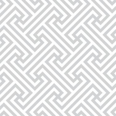 Imagem de Papel de Parede Adesivo Geométrico Provençal Cinza Branco Moderno Quar