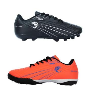 Imagem de Kit 2 Pares Chuteiras Masculino Society e Campo Trava Profissional - E