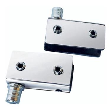 Imagem de Par Mini Dobradiça 9101M Vitrine Rack Fecho Vidro Dupla
