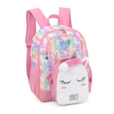 Imagem de Mochila Escolar com Lancheira Unicórnio Up4You - Luxcel