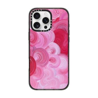 Imagem de CASETiFY Capa Impact para iPhone 16 Pro Max [proteção contra quedas de grau militar de 2,5 m 4X/compatível com Magsafe] - Sonho de morango - preto transparente