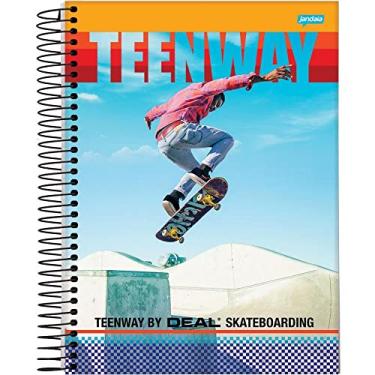 Imagem de Caderno Espiral Univ. C.D. 10 Matérias 200 Folhas Teen Way FSC, Pacote com 4 unidades, Jandaia