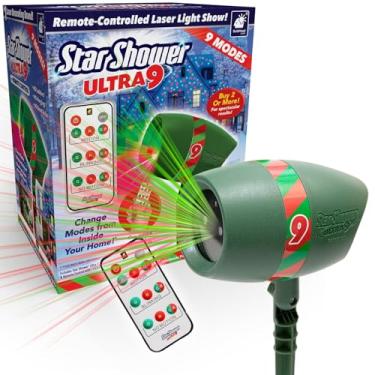 Imagem de Star Shower Projetor De Natal Ultra 9 2024, Como Visto Na Tv, Maneira Rápida E Fácil De Decorar Sua Casa, Modos De Laser, Projeta Milhares De Luzes Verdes E Vermelhas, Sem Escadas Ou Pendurados, Co