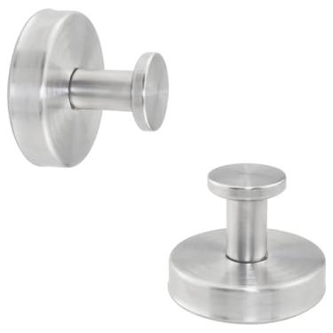 Imagem de SJZBIN Gancho de chuveiro prateado de aço inoxidável, sugador a vácuo, sem perfuração, cozinha, banheiro, casaco e gancho para chapéu