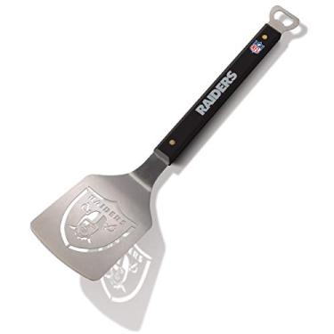 Imagem de YouTheFan NFL Oakland Raiders Spirit Series Sportula Espátula de grelha de aço inoxidável, 46 cm x 10 cm