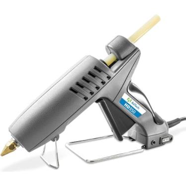 Imagem de Adtech Pistola de cola de derretimento a quente de alta saída industrial resistente – Pistola de cola quente de grau profissional para carpintaria, reparos e remodelação, cinza, HD 350 (0462)