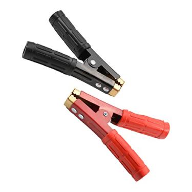 Imagem de Fielect 2 peças 600A clipes jacarés isolados resistentes clipes de cabo de bateria grampos de teste elétrico de crocodilo de bateria braçadeira de carregador de bateria para carro, carro, veículo