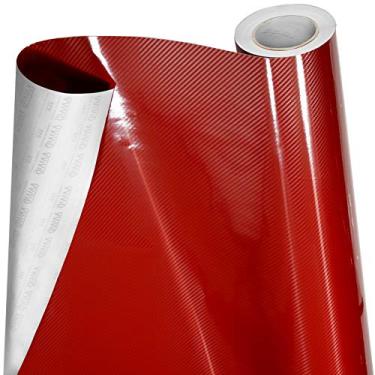 Imagem de Rolo de filme de vinil automotivo de fibra de carbono Epóxi vermelho de alto brilho VViD 5DVViViD 3ft x 5ft vermelho vv5depoxyred_3x5