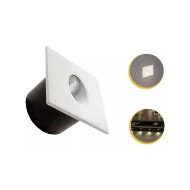Imagem de Kit 11 Balizador Parede Embutir 3w 3000k Escada Luminária - Opus, Bran