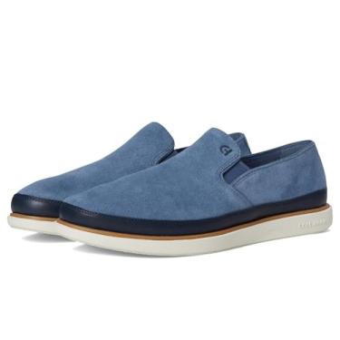 Imagem de Cole Haan Mocassim masculino Grandpro Strawspoint Twin Gore, Azul chinês/azul marinho/marfim, 41