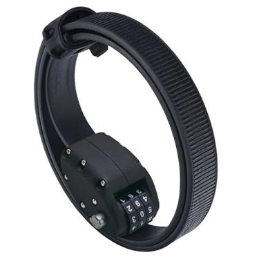 Imagem de OTTOLOCK Cinch Lock – Cadeado compacto antifurto leve para bicicleta, ideal para paradas rápidas, acessórios de bicicleta, preto furtivo, 76 cm