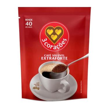 Imagem de Café Solúvel Granulado 3 Corações Extra Forte Refil 40g