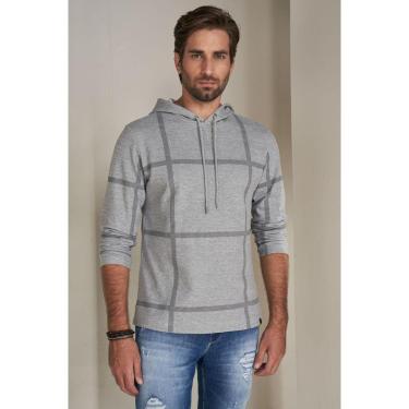 Imagem de Moletom Regular Fit Lado Avesso Chess Cinza Tam. P-Masculino