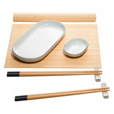 Imagem de Conjunto 8 pçs para Sushi em Bambu Tsuru 20825 - Wolff - LYOR, WOLFF, 