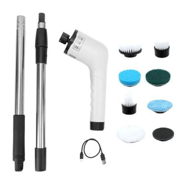 Imagem de Lavador de rotação elétrica Recarregável de limpeza sem fio Multi -funcional com tela LED para móveis de superfície de carro Telas de chuveiro PC PC Material 2500mAh Bateria