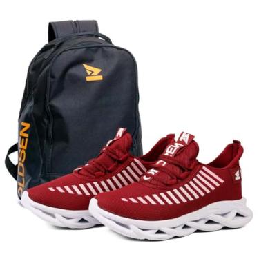 Imagem de Kit Tênis Masculino Jaguar Casual Confortável Mochila Resistênte Escola Faculdade