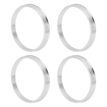 Imagem de INFINAUTO Anéis centralizados no cubo da roda do carro OD 78,1 mm para ID 71,6 mm eixo central de rodas amortecedores Hubrings liga de alumínio tom prata durável