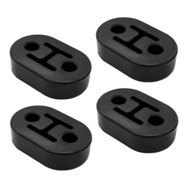 Imagem de Mandark 4 peças cabide de escape de borracha para carro, 2 furos ajustáveis auto cauda tubo silenciador montagem bucha isolador, sistema de escapamento do veículo, acessórios de suporte de