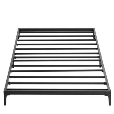 Imagem de Vossfamul Estrutura de cama de metal duplo de 15 cm, estrutura de cama de metal resistente, tamanho Queen, plataforma de suporte de ripas de aço resistente de 272 kg, sem necessidade de mola de caixa
