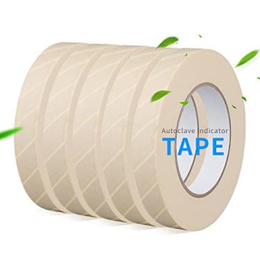 Imagem de faruijie Fita Indicadora De Autoclave Vapor Sem Chumbo E Látex Suprimento Para Tatuagem Dentária 0,78" Largura, 54,68 Jardas