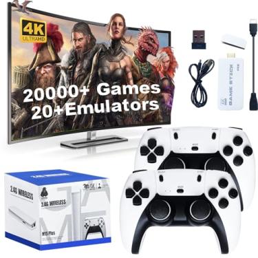 Imagem de Retro Gaming Console & Gaming Stick with 20,000+ Preloaded Games, 4K Ultra HD & Dual Wireless Controllers — Plug & Play for Family Fun, 64GB Memory (Ideal Gift for Adults)